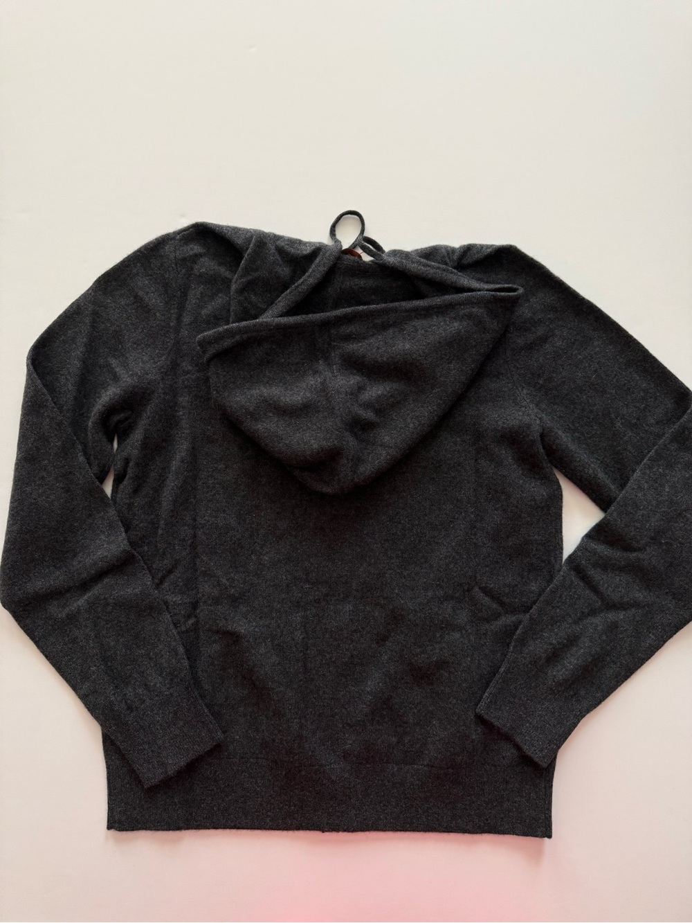 Quince Women’s Mongolian Cashmere Full-Zip Hoodie In Charcoal size XS - Picture 3 of 13